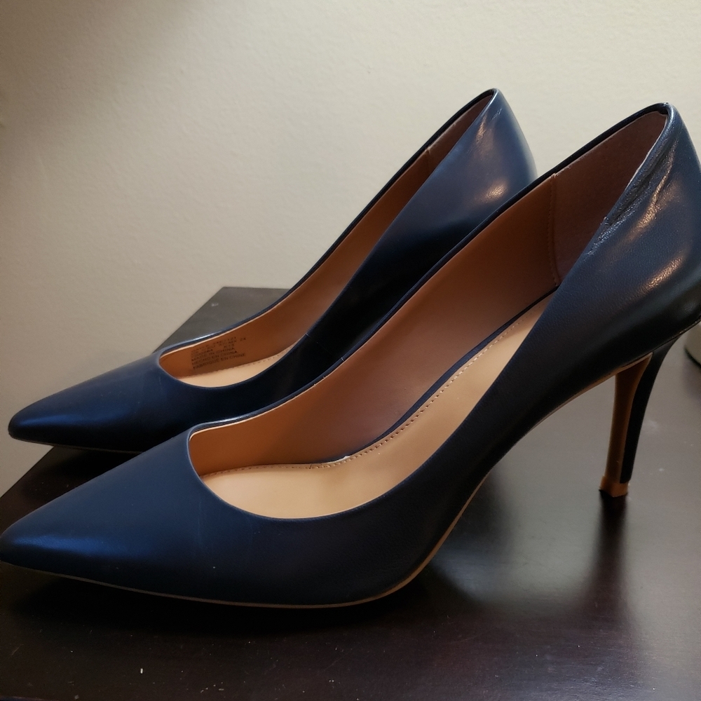 Calvin Klein 3 "blue leather heels